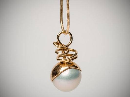 Anhänger: Gold Perle