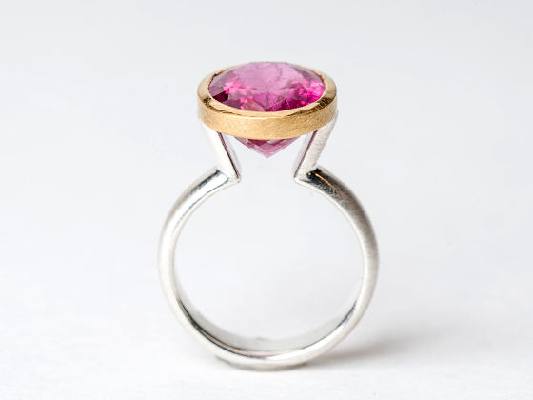 Ring: Turmalin Gold Silber